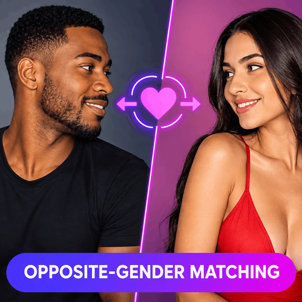 Opposite-gender matching on UCamChat: men meet women and women meet men